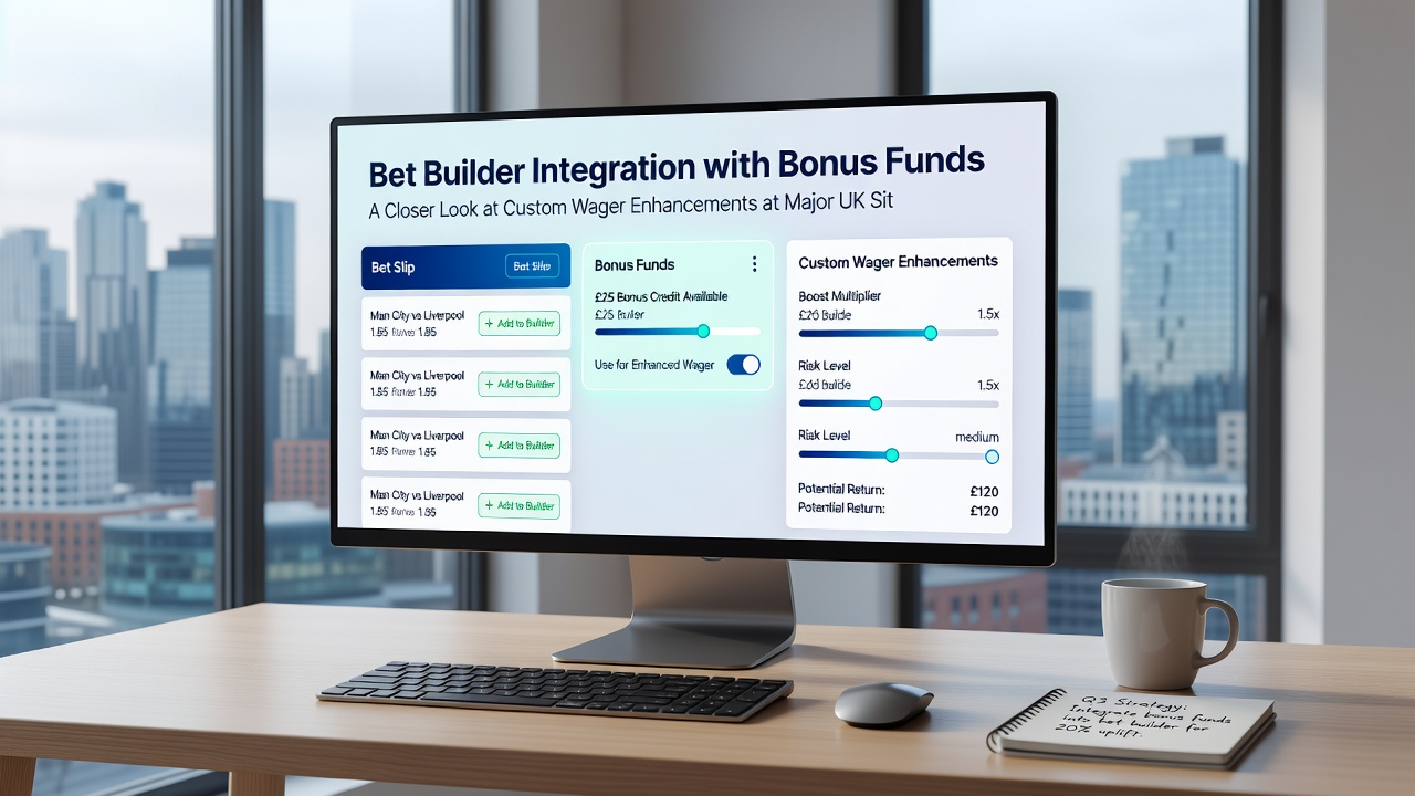 Infographic comparing bet builder bonus integration across several UK operators with flow diagrams and eligibility rules