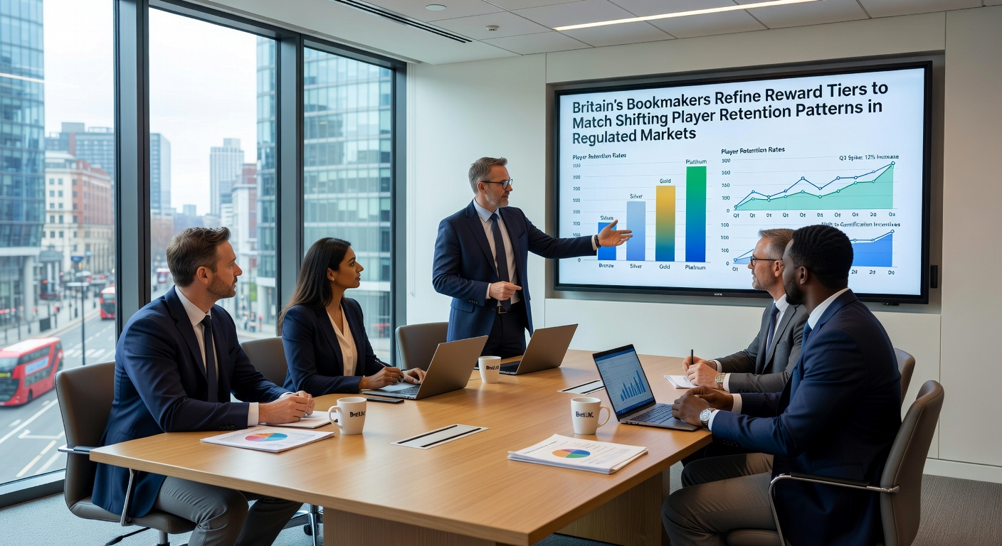 Data analysts examining retention metrics and loyalty program adjustments within the British betting sector