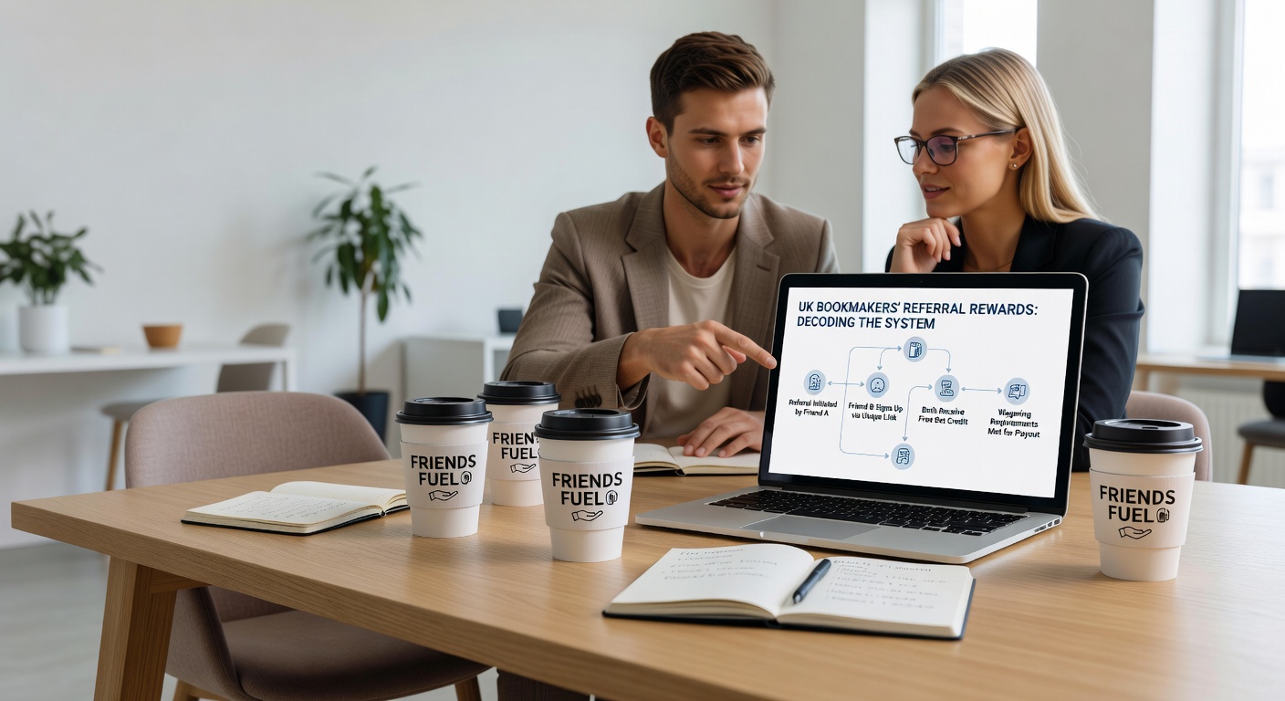 Screenshot collage of UK betting apps displaying referral bonus claims, with friends' avatars, free bet vouchers, and terms pop-ups highlighted