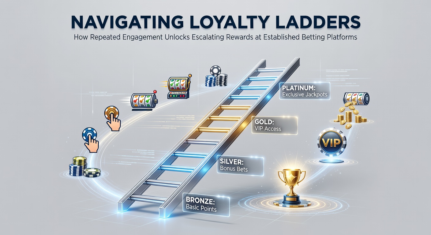 Visual representation of ascending loyalty tiers and reward progression on betting platforms