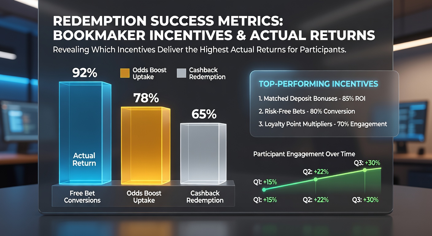 Graph displaying redemption success rates across different bookmaker incentive types in 2026